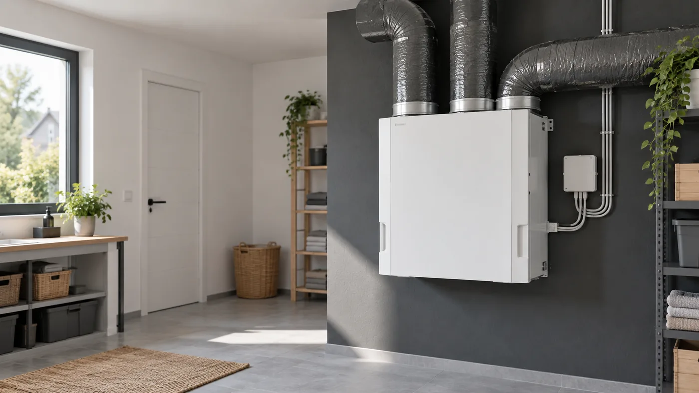 Illustration d’un équipement de ventilation dans un local technique propre
